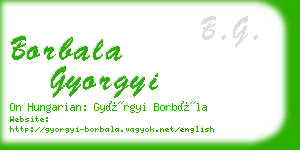 borbala gyorgyi business card