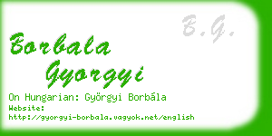borbala gyorgyi business card